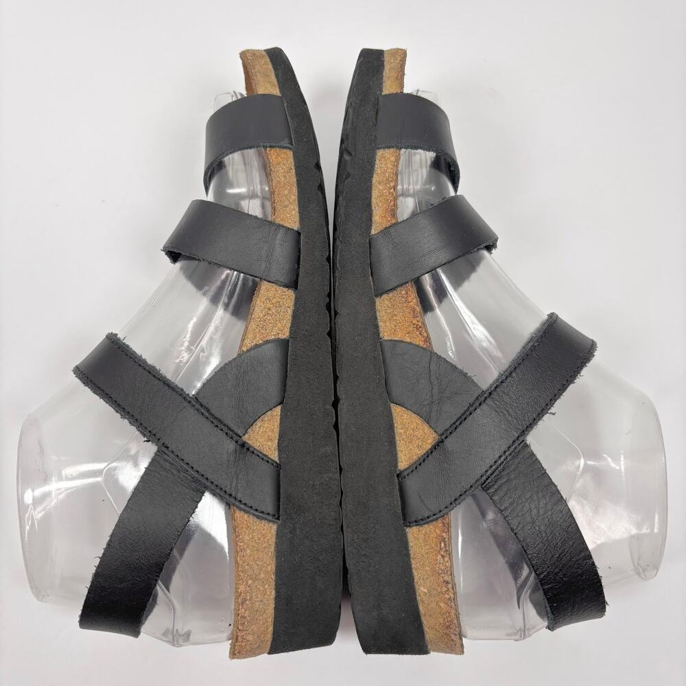 Naot Kayla Sandals 38 / 7 Leather Strappy Slingback Wedge Comfort Beach Coastal - Picture 3 of 10